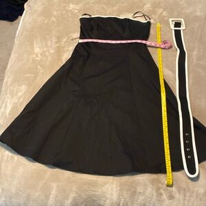 White House Black Market strapless tea length dress